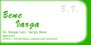 bene varga business card